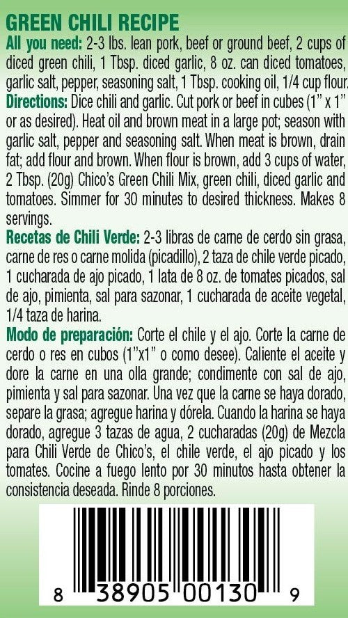 CHICO'S CHILI SEASONING