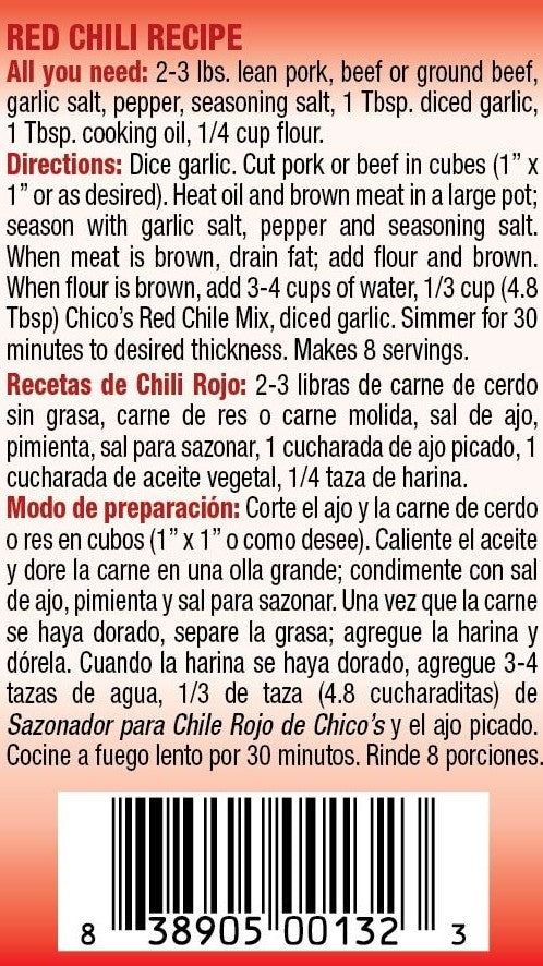 CHICO'S RED CHILI MIX - MILD